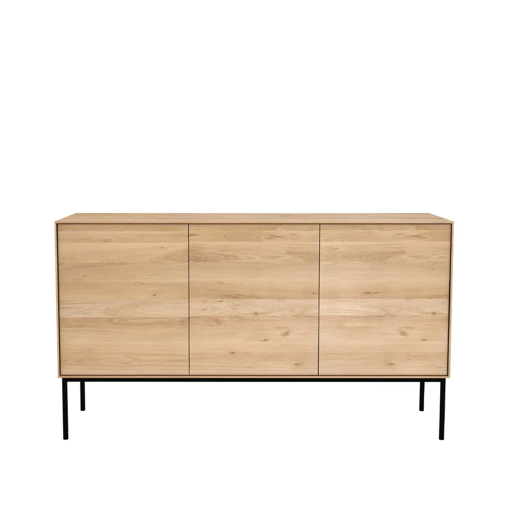 Whitebird sideboard, Oak-Metal 3 doors Ethnicraft