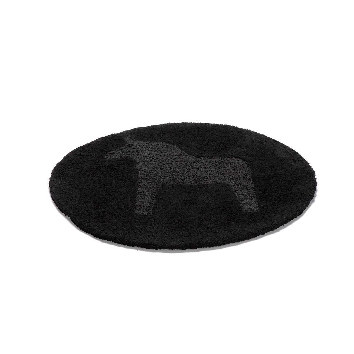 Etol Design Dala rug o55 cm black | Scandinavian Design | Woven cotton rugs | Black