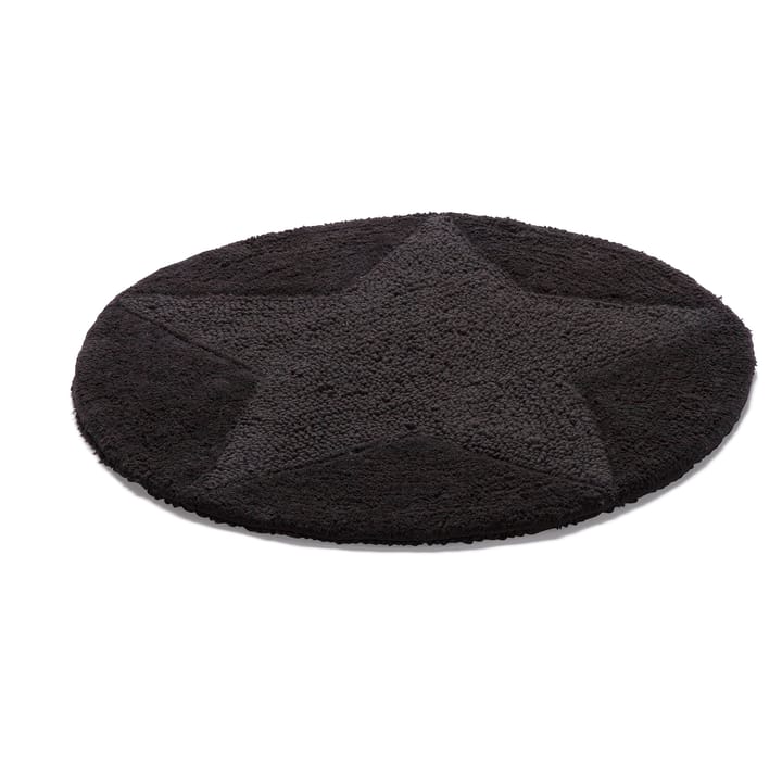 Etol star rug round - black - Etol Design