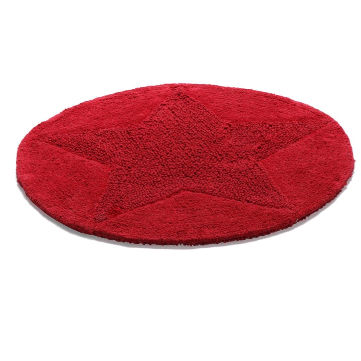 Etol star rug round - red - Etol Design