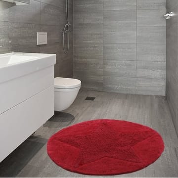 Etol star rug round - red - Etol Design