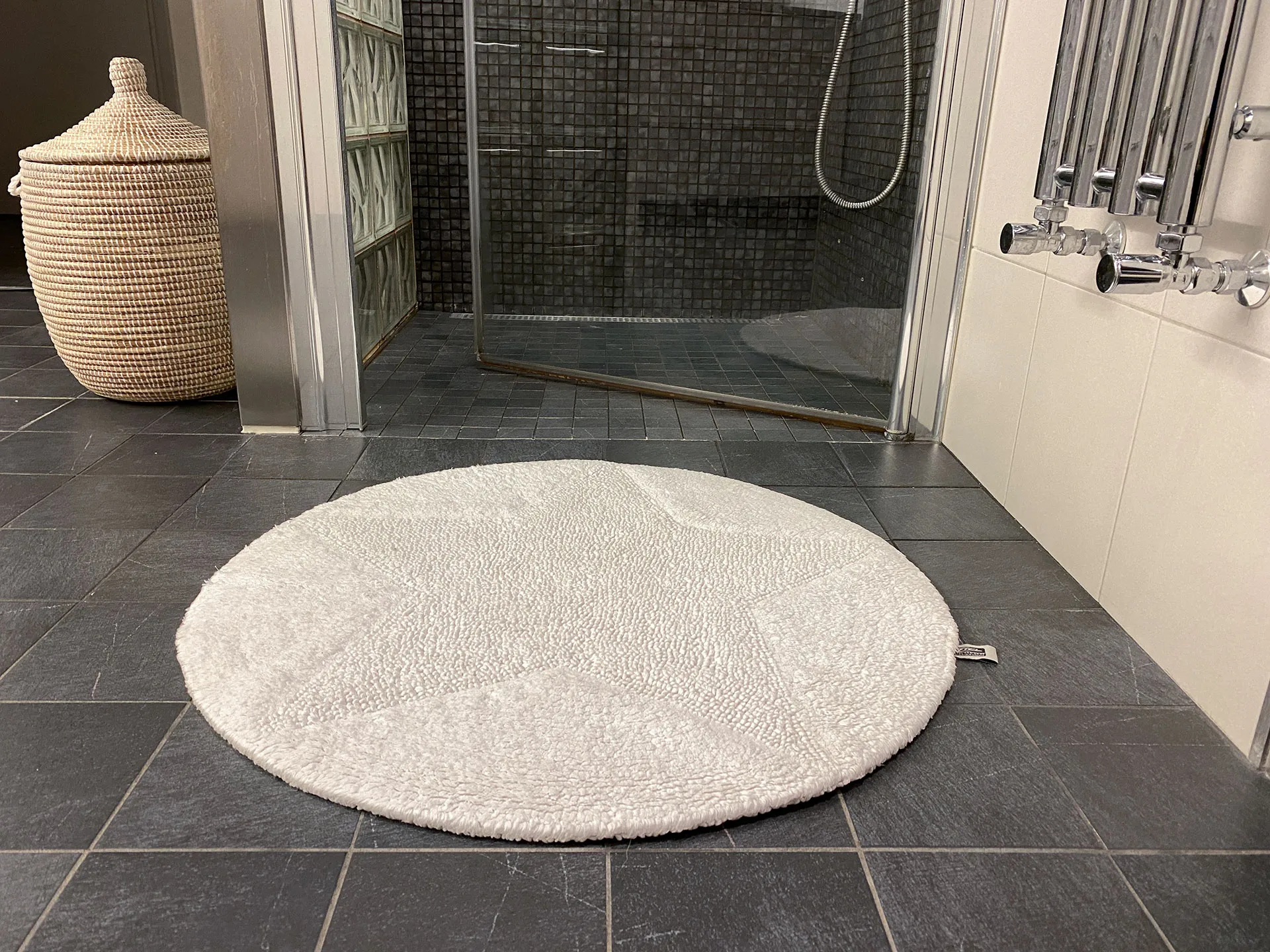 Etol star rug round, white Etol Design