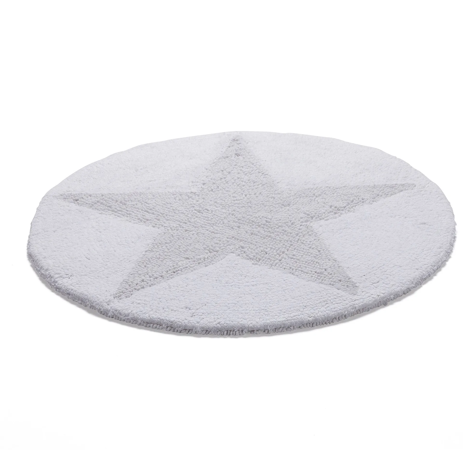 Etol star rug round, white Etol Design