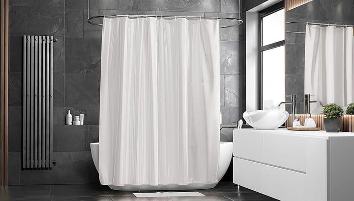 Match shower curtain 200x240 cm (extra height), white Etol Design