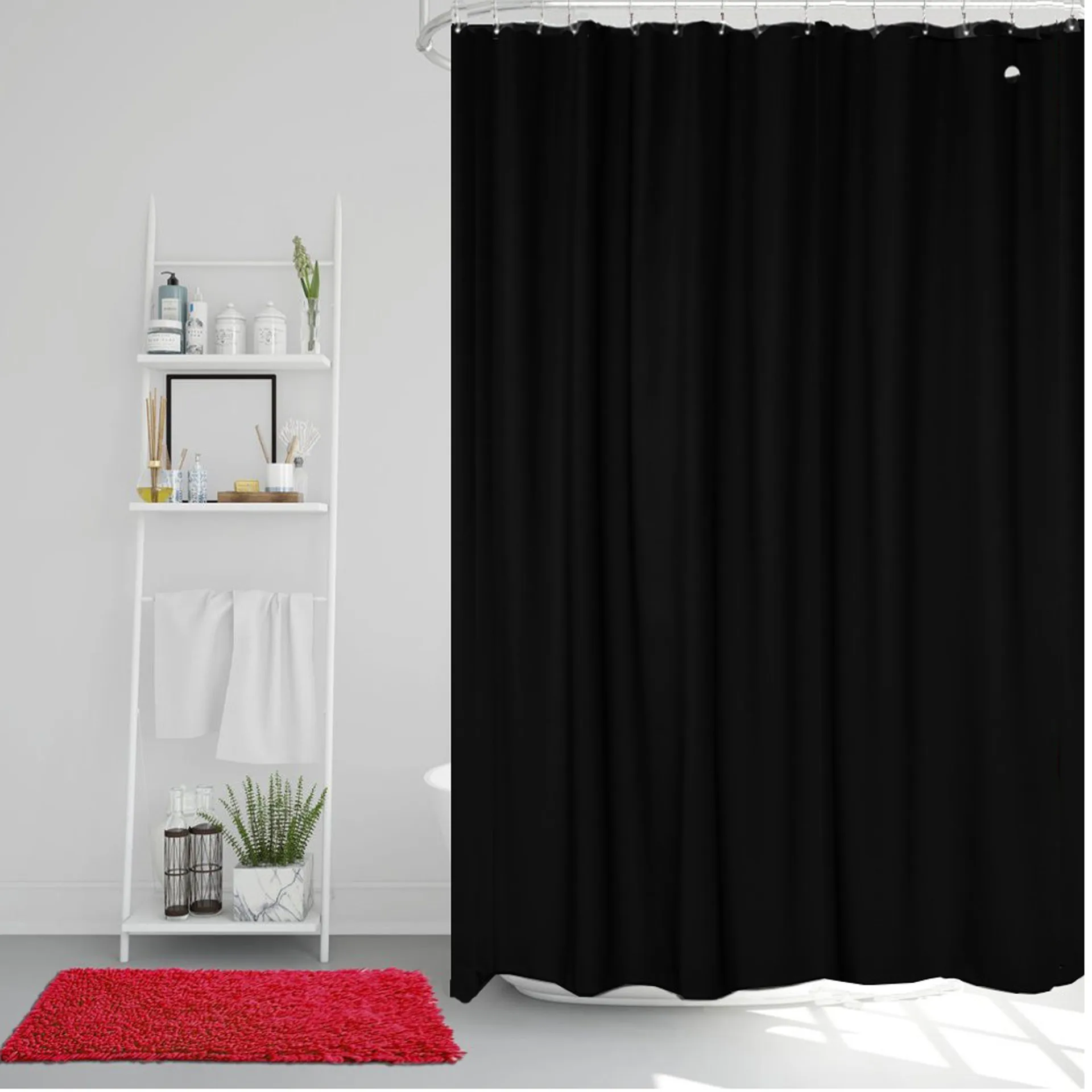 Match shower curtain, black Etol Design