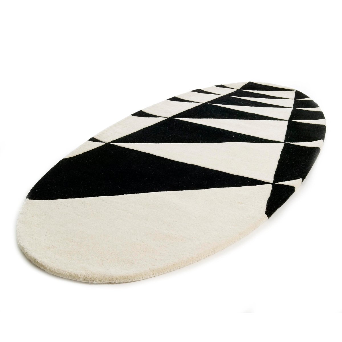 Etol Design Stockholm round rug ellipse 90x200 cm | Scandinavian Design | Round rugs | Black