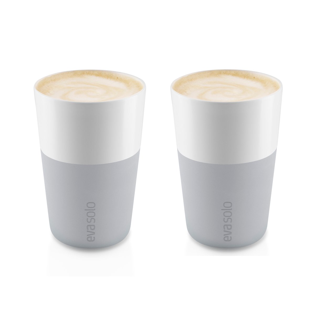Eva Solo cafe latte mug 2 pack Marble grey | Scandinavian Design | Coffee cups | Grey