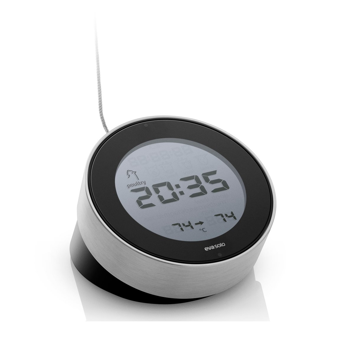 Eva Solo cook 'n time thermometer o 9,5 cm | Scandinavian Design | Thermometers & timers | Silver-coloured