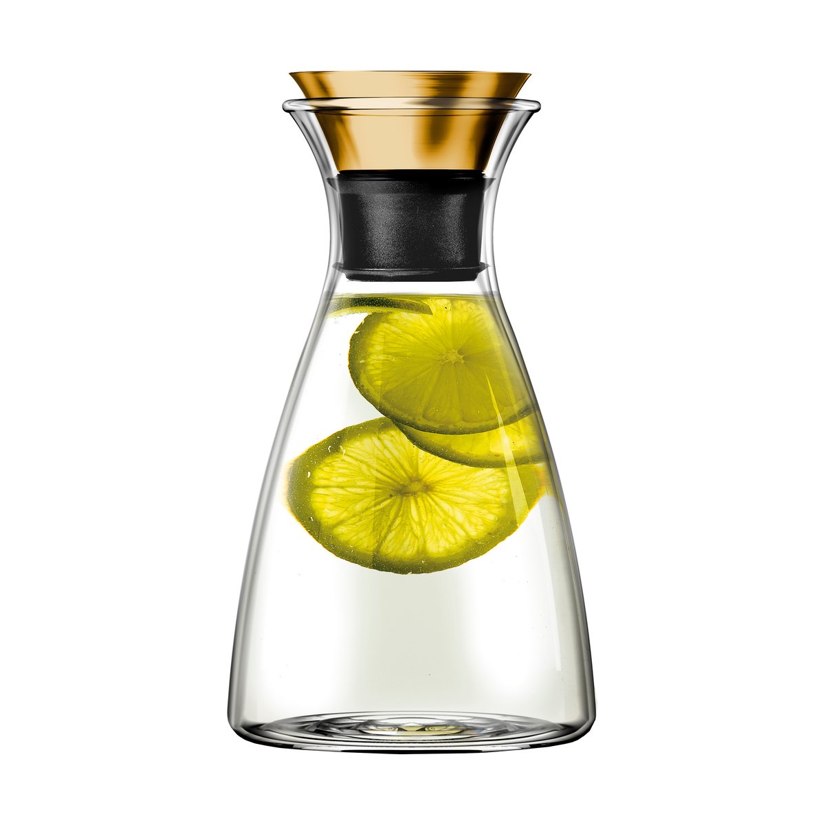 Eva Solo glass carafe 1 L Brass-black | Scandinavian Design | Water jugs and carafes | Gold-coloured