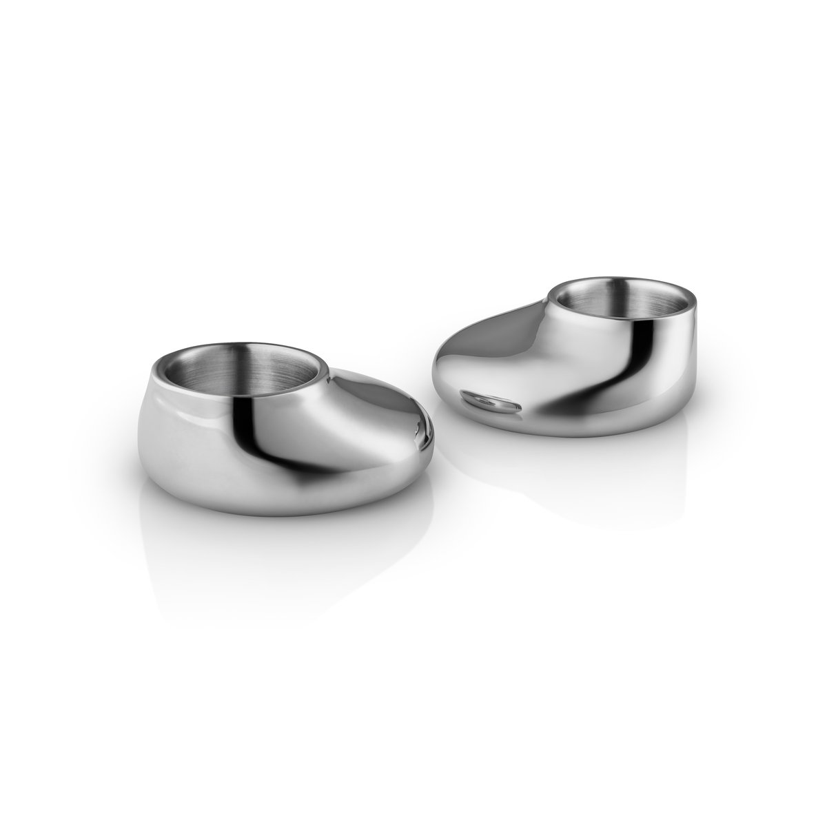 Eva Solo Mellow candle holders 2 pcs Silver | Scandinavian Design | Tea light holders, lanterns & candle dishes | Silver-coloured