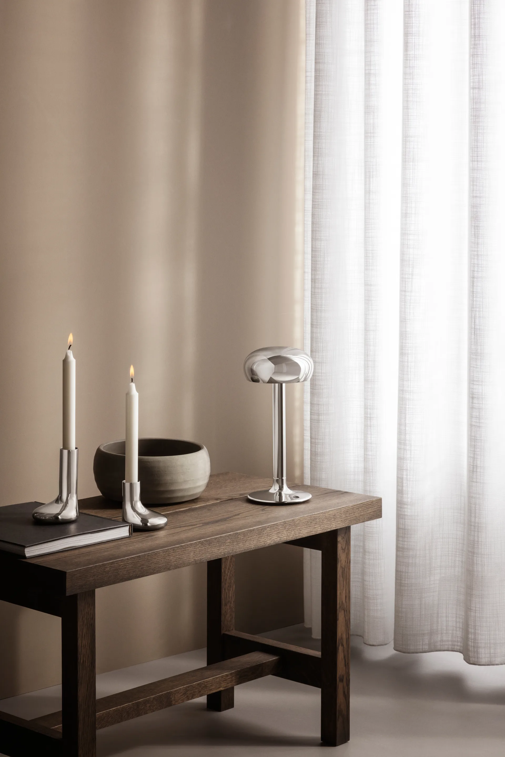 Eva Solo Mellow candleholder 17 cm, Silver Eva Solo