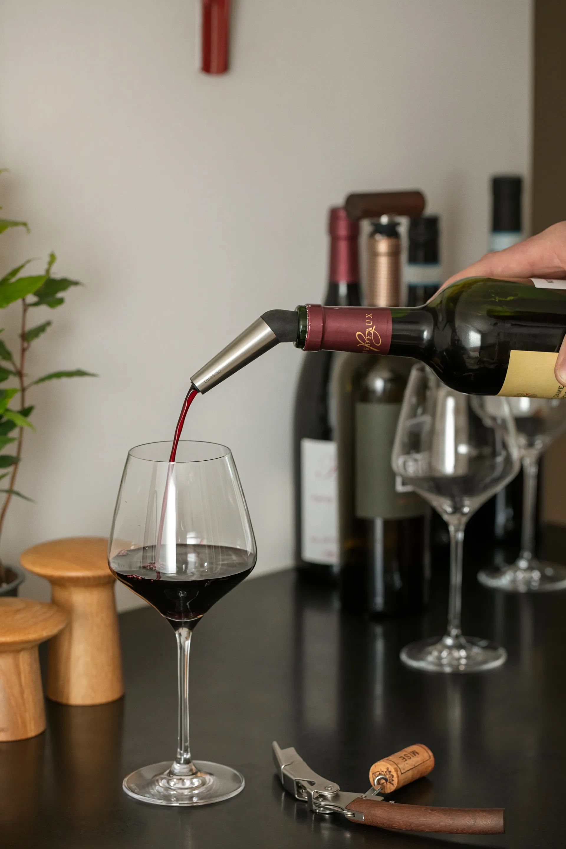 Eva Solo wind decanting stopper, Black-silver Eva Solo