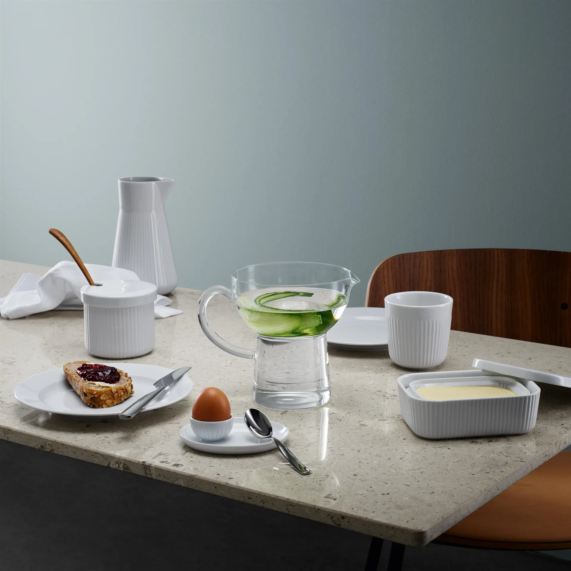 Eva Trio Legio Nova jar with lid, white Eva Solo