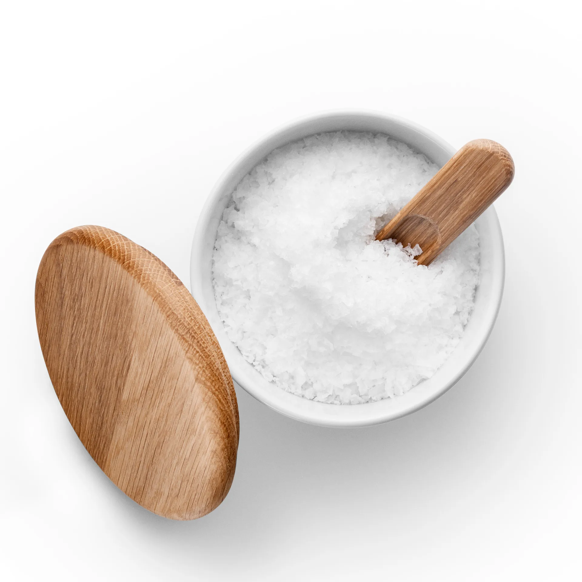 Eva Trio Legio Nova salt bowl with spoon, White Eva Solo