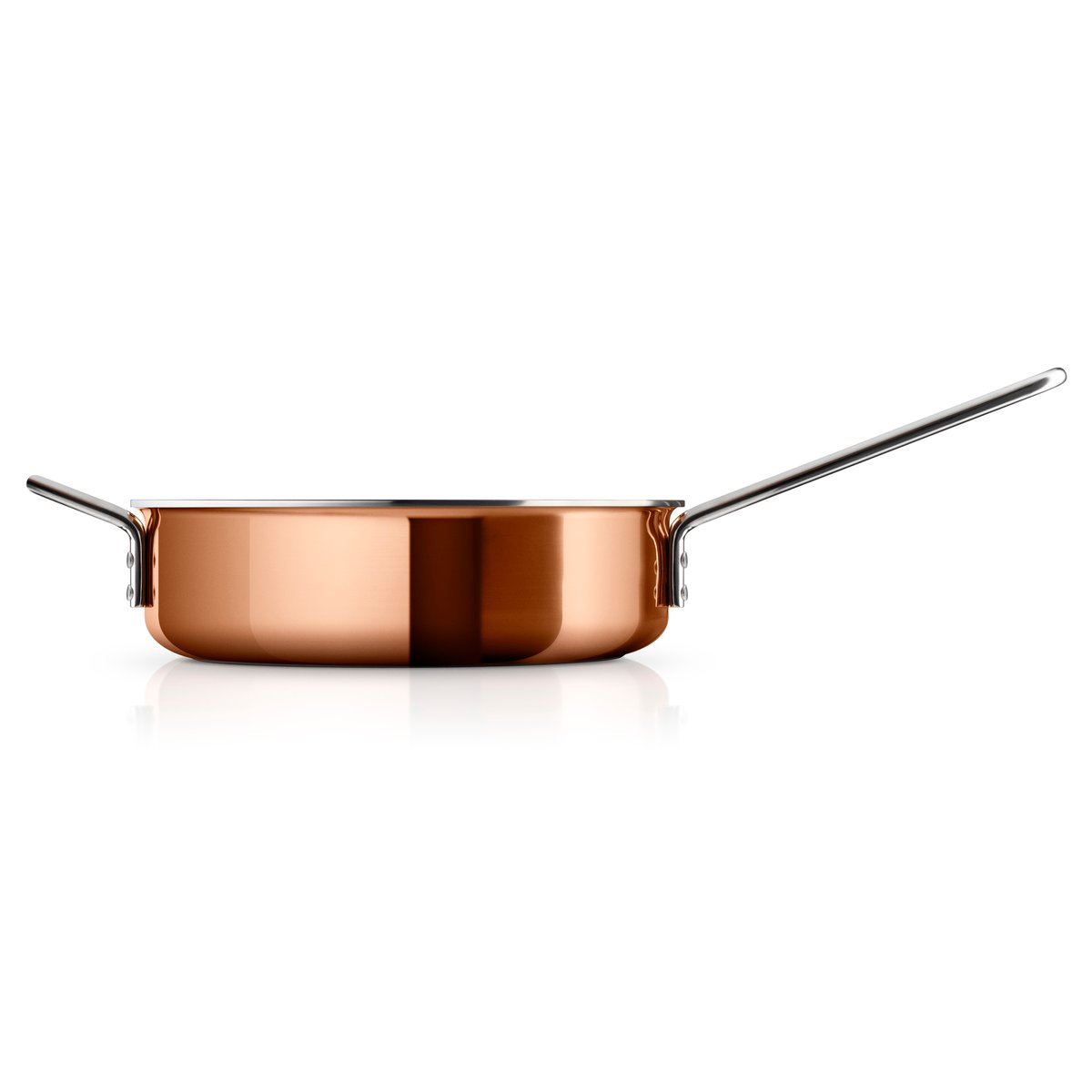 Eva Solo Eva Trio sauté pan copper o 24 cm | Scandinavian Design | Saucier & sauté pans | Gold-coloured