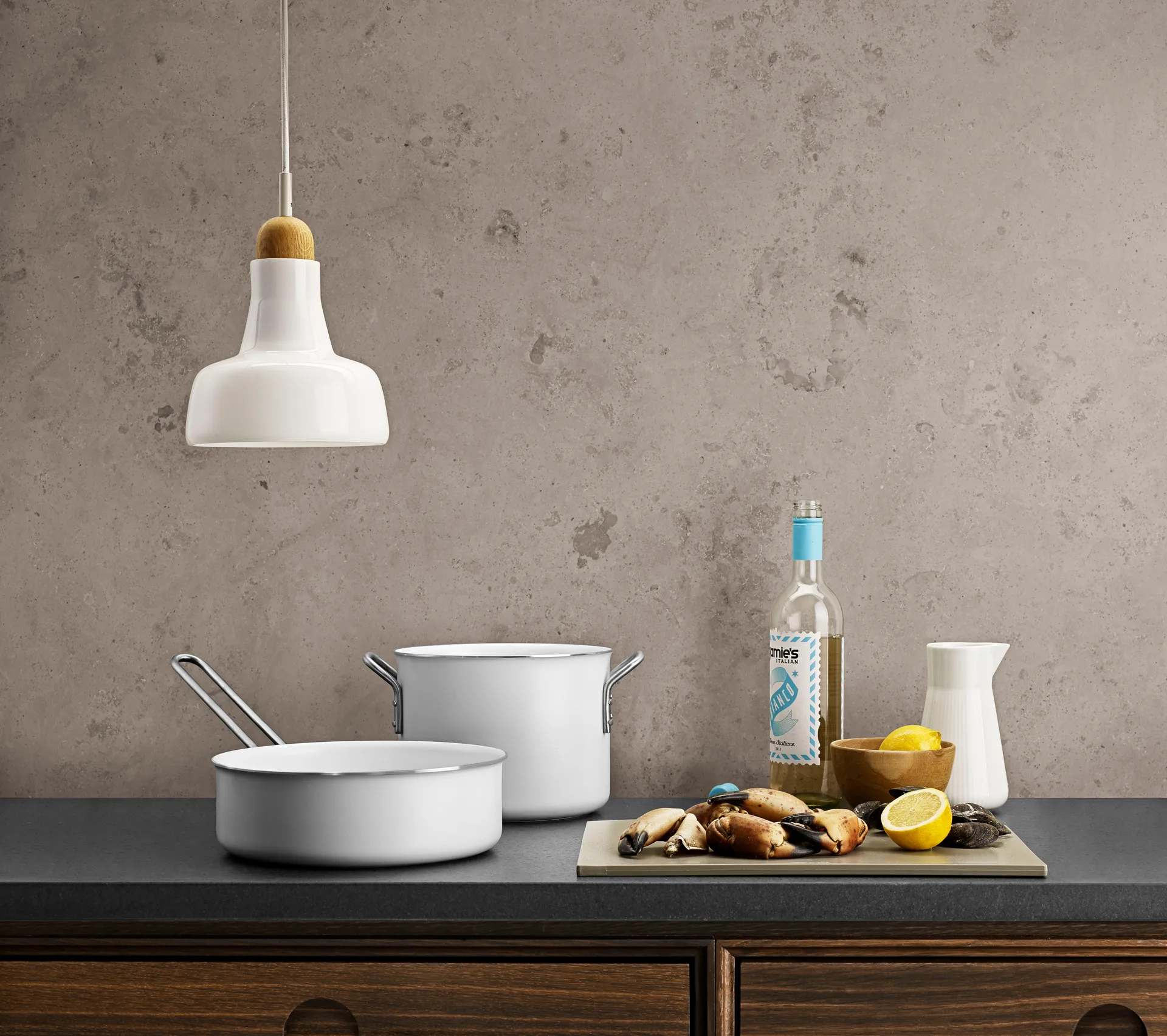 Eva Trio White Line Slip-Let ceramic sauté pan, 24 cm Eva Solo