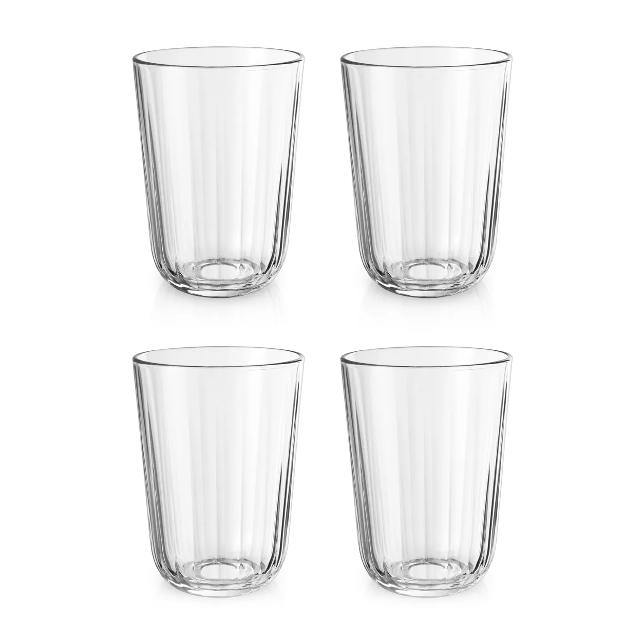 Eva Solo Facet drinking glass 34 cl 4-pack Clear | Scandinavian Design | Drinking glasses & tumblers | Transparent