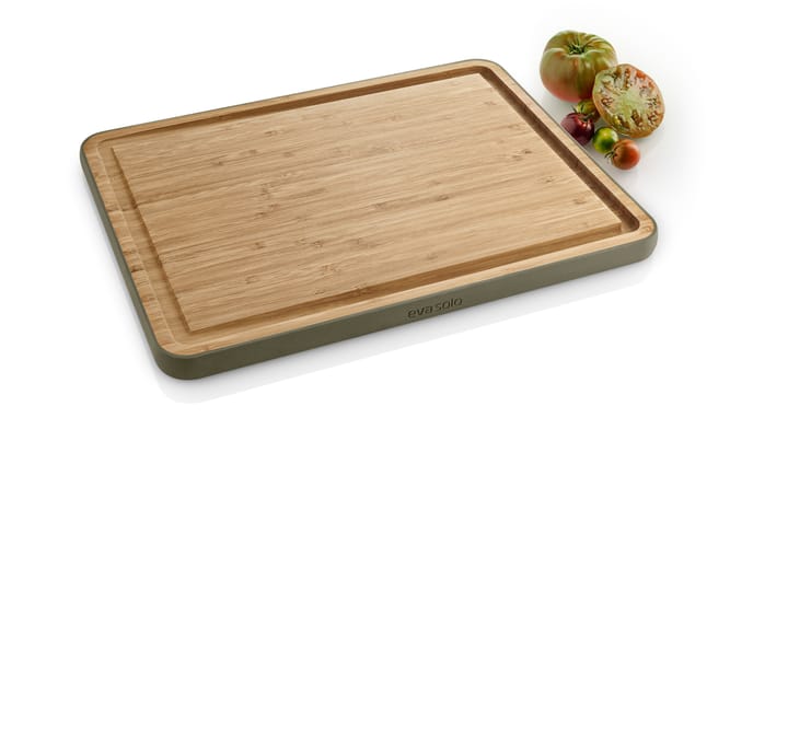 Green tool bamboo cutting board with groove - 39x28 cm - Eva Solo