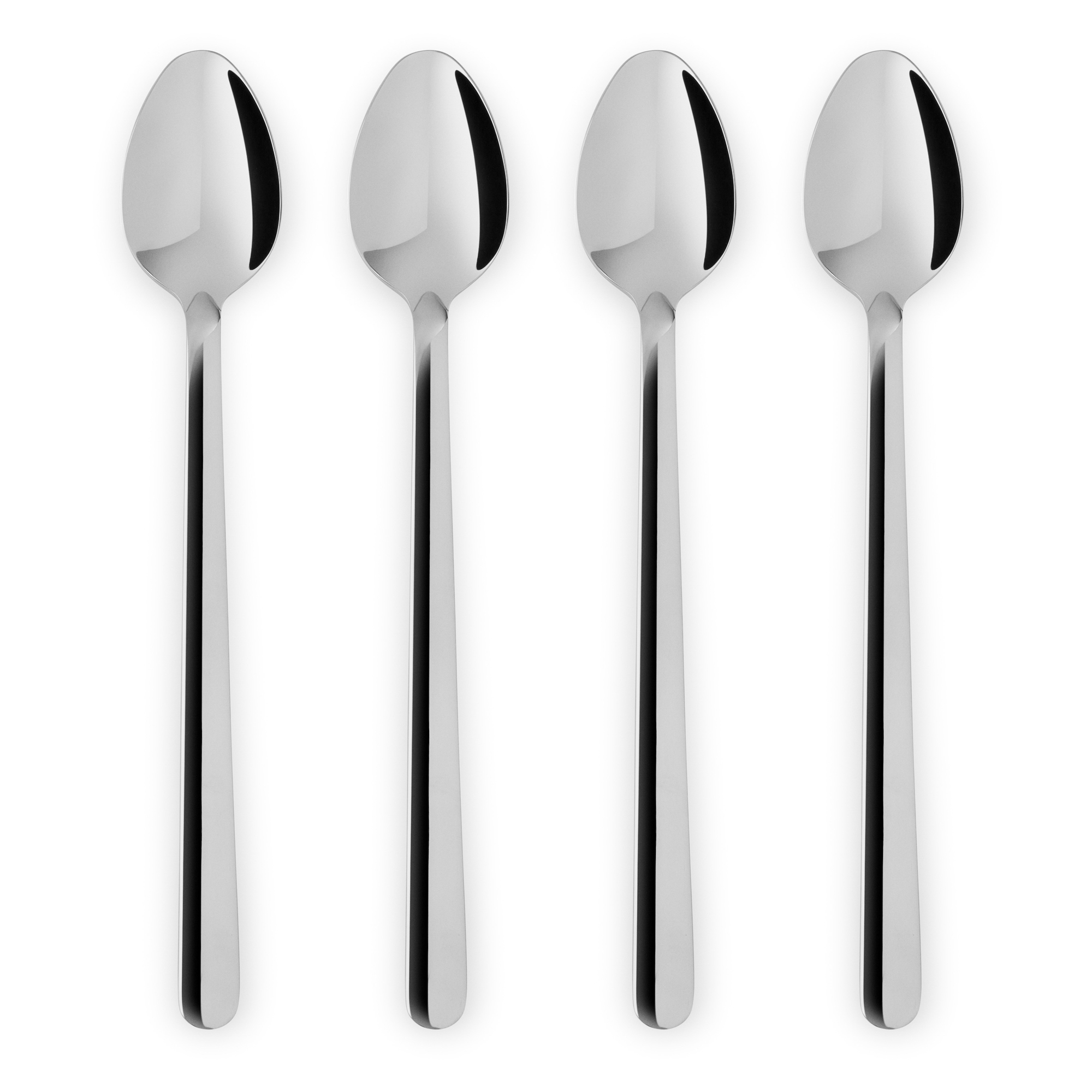 Kilo C75 Set of 2 Latte Coffee Tea Glasses Spoon-Straws and Stainless Steel Coasters 