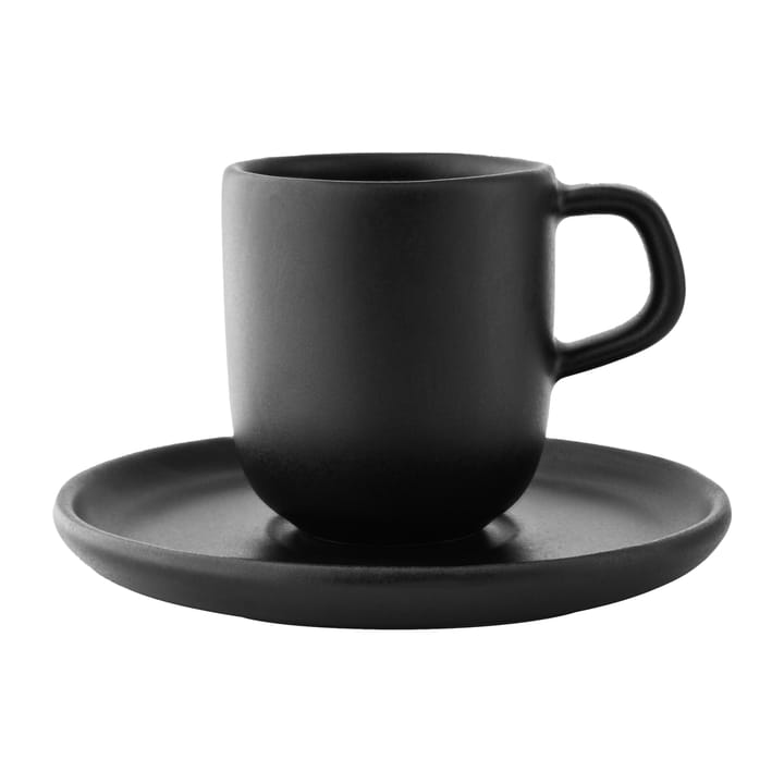 Nordic Kitchen espresso cup with saucer - Black - Eva Solo