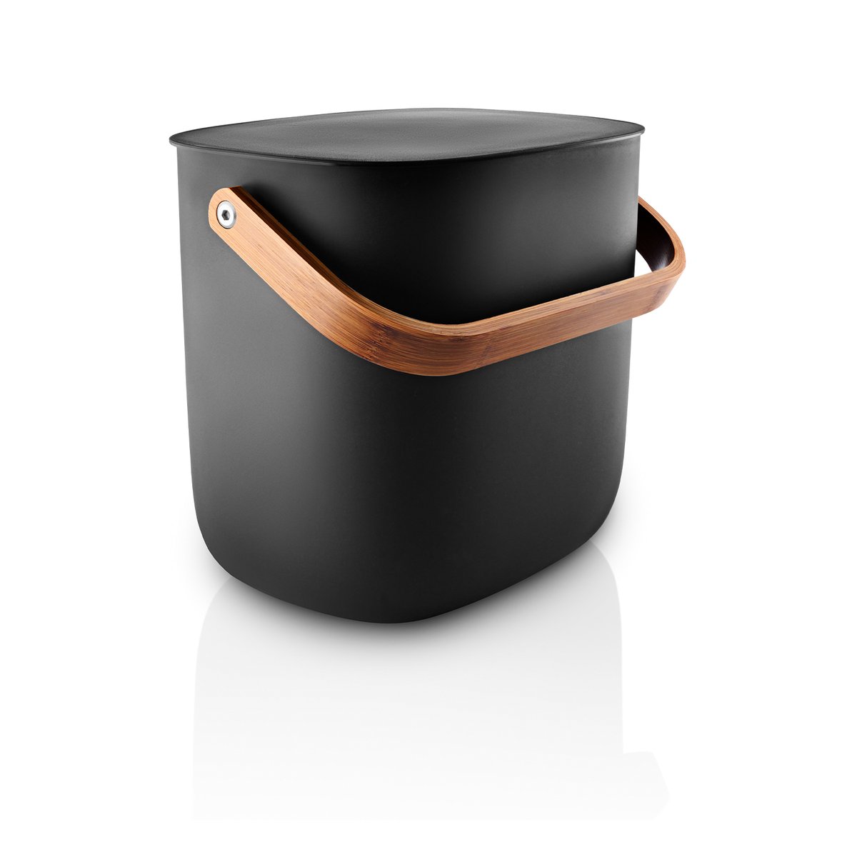 Eva Solo Reflect waste bin 6 L Black-brown | Scandinavian Design | Waste paper baskets & bins | Black
