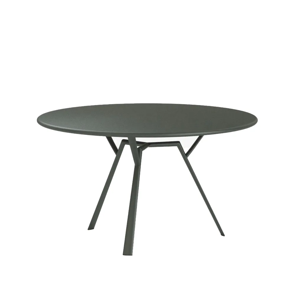 Radice Quadra Round table, Metallic grey Fast