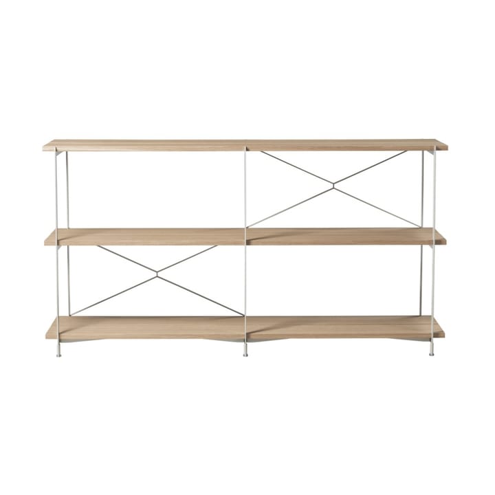 A91 Nordhavn shelving system - Oak nature lacquered Silk Grey LS - FDB Møbler