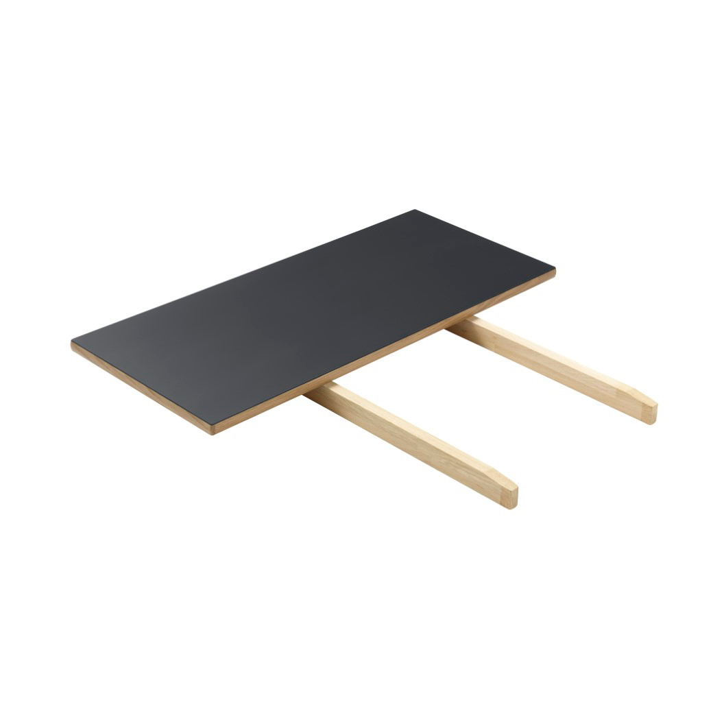 FDB Mobler C35 table extension leaf 82x37 cm dark grey-oak nature lacquered