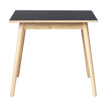 C35A dining table 82x82 cm - Black linoleum–oak natural water-based lacquer - FDB Møbler