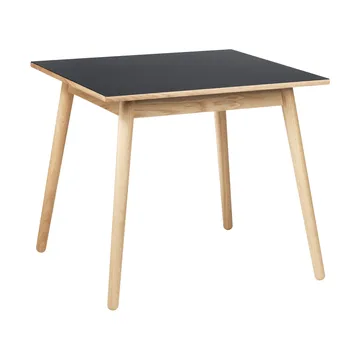 C35A dining table 82x82 cm - Black linoleum–oak natural water-based lacquer - FDB Møbler