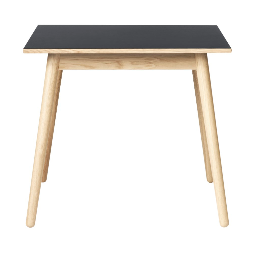 FDB Mobler C35A dining table 82x82 cm Dark grey-oak nature lacquered