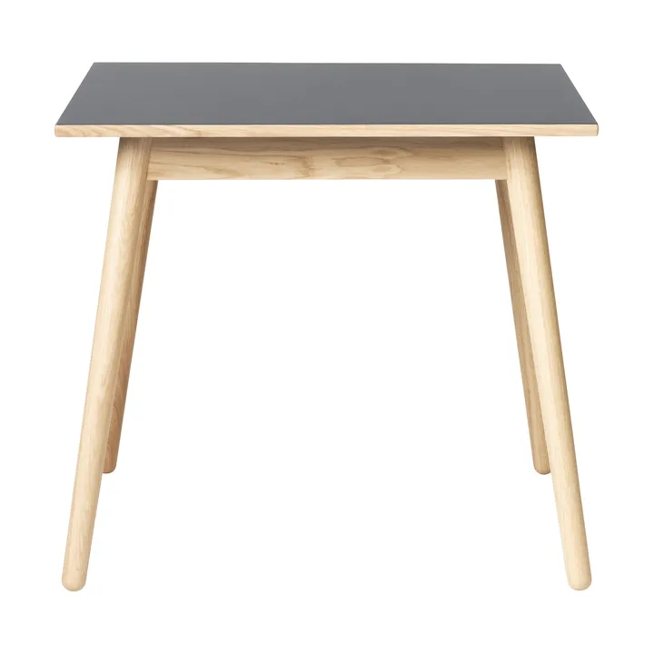 C35A dining table 82x82 cm - Light grey linoleum–oak natural water-based lacquer - FDB Møbler
