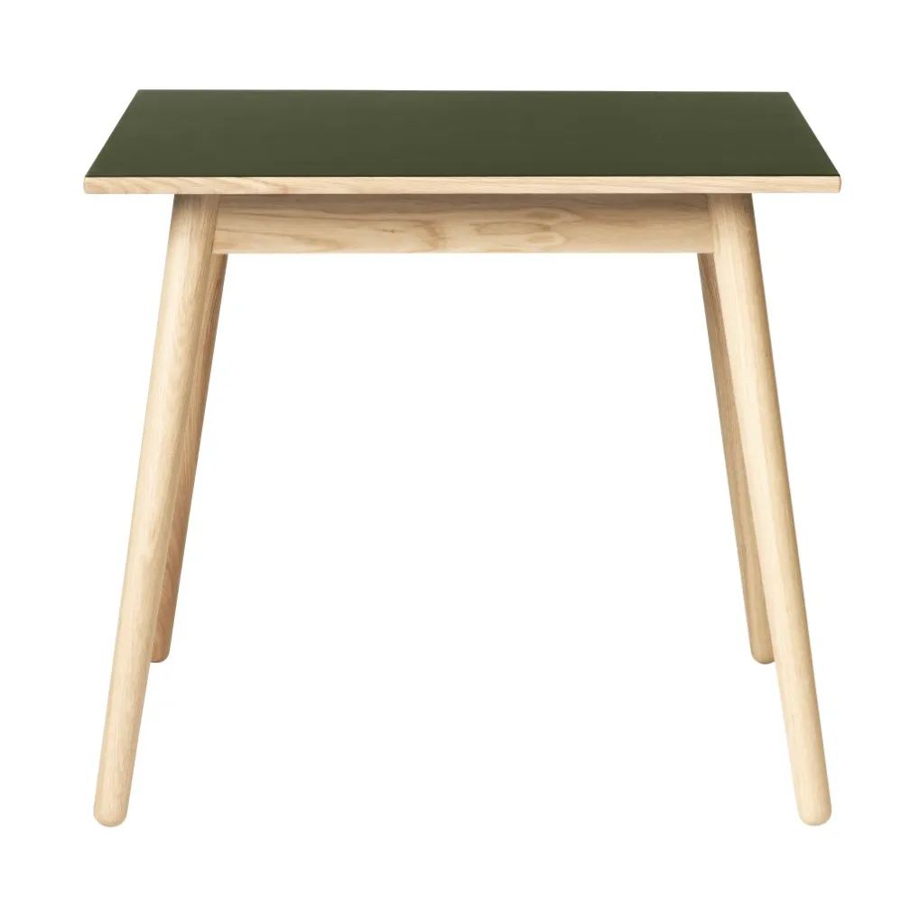 C35A dining table 82x82 cm, Olive green-oak nature lacquered FDB Møbler