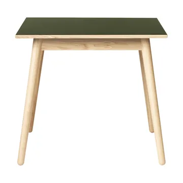 C35A dining table 82x82 cm - Olive linoleum-oak nature waterbased laquer - FDB Møbler