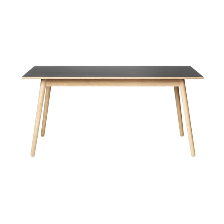 C35B dining table 82x160 cm - Black-oak nature lacquered - FDB Møbler