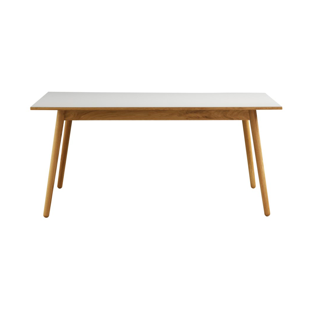 FDB Mobler C35B dining table 82x160 cm Light grey-oak nature lacquered