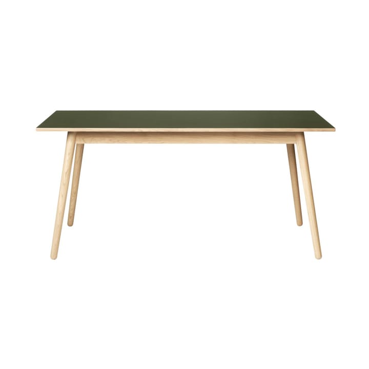 C35B dining table 82x160 cm - Olive green-oak nature lacquered - FDB Møbler