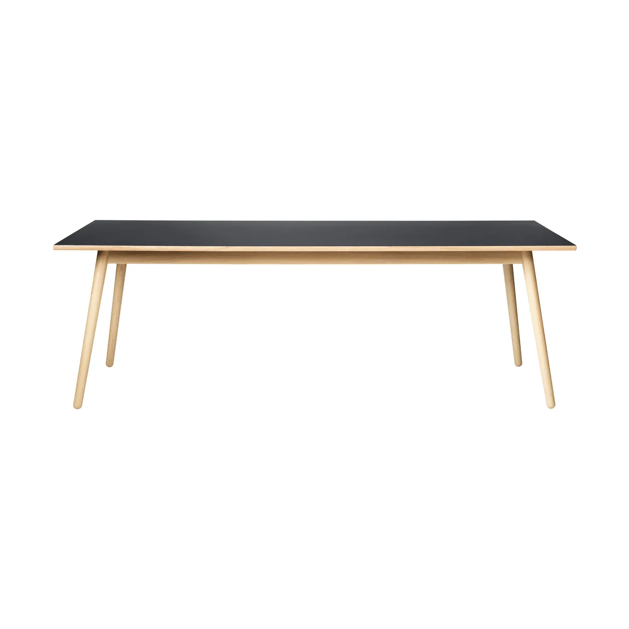 FDB Møbler C35C dining table 95x220 cm Black linoleum–oak natural water-based lacquer