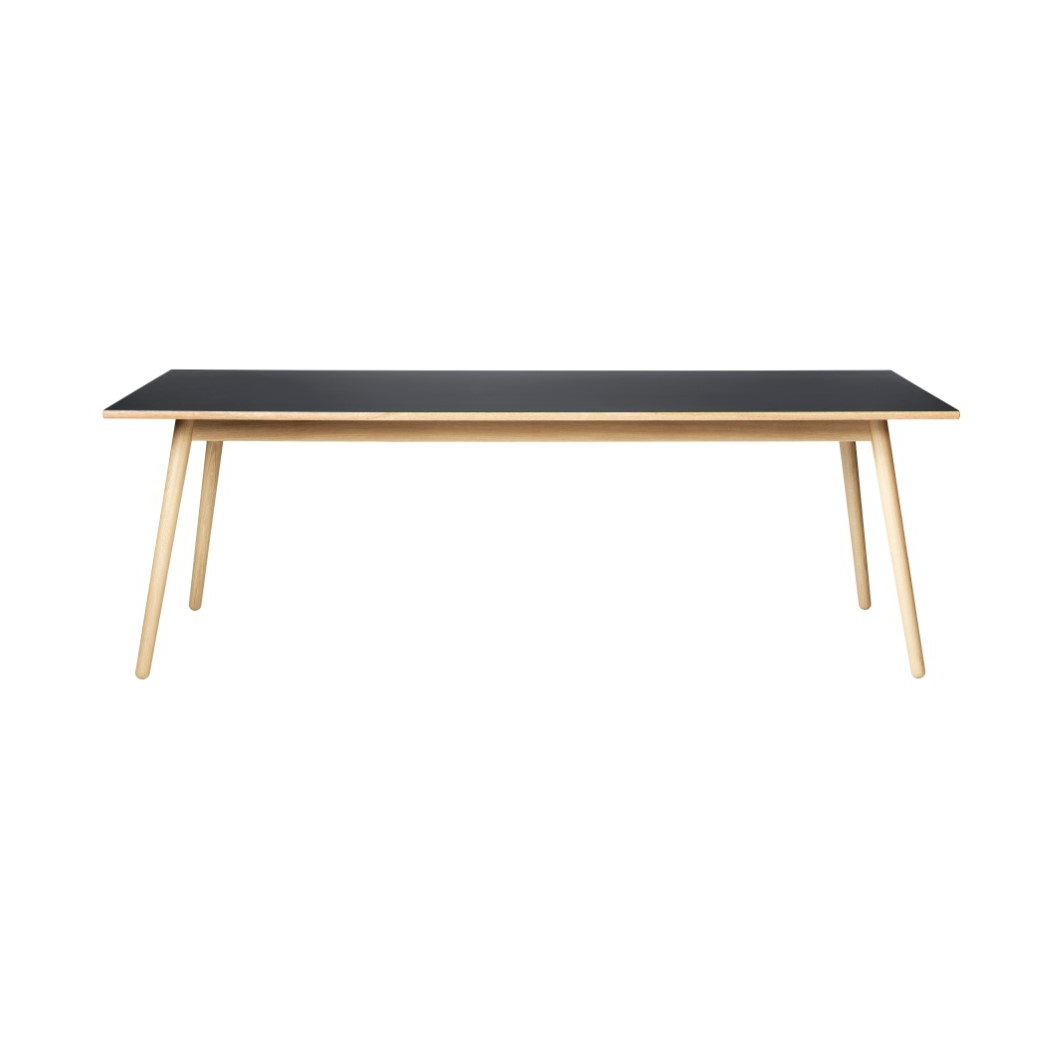 FDB Mobler C35C dining table 95x220 cm Dark grey-oak nature lacquered