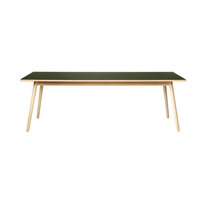 C35C dining table 95x220 cm - Olive green-oak nature lacquered - FDB Møbler