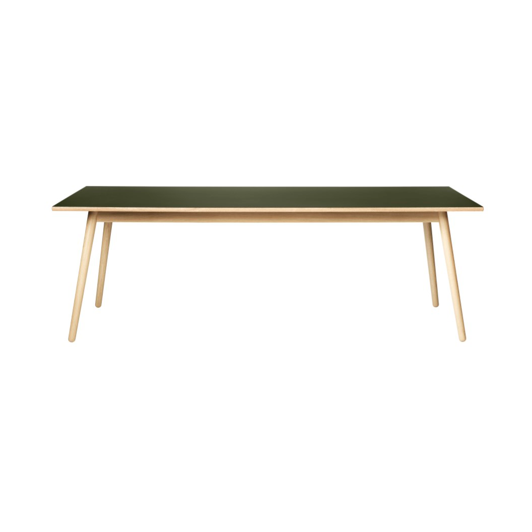 FDB Mobler C35C dining table 95x220 cm Olive green-oak nature lacquered
