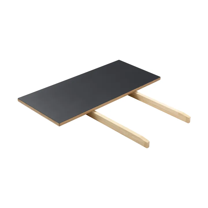 C35L extension leaf 82x37 cm - Black linoleum–oak natural water-based lacquer - FDB Møbler