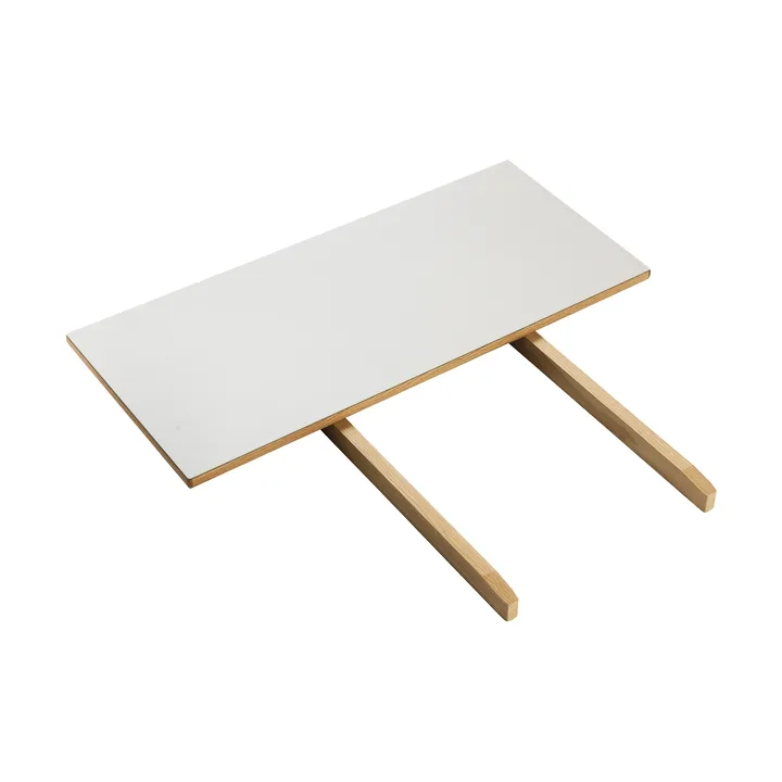 C35L extension leaf 82x37 cm - Light grey linoleum–oak natural water-based lacquer - FDB Møbler