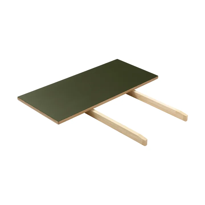 C35L extension leaf 82x37 cm - Olive linoleum-oak natural water-based lacquer - FDB Møbler