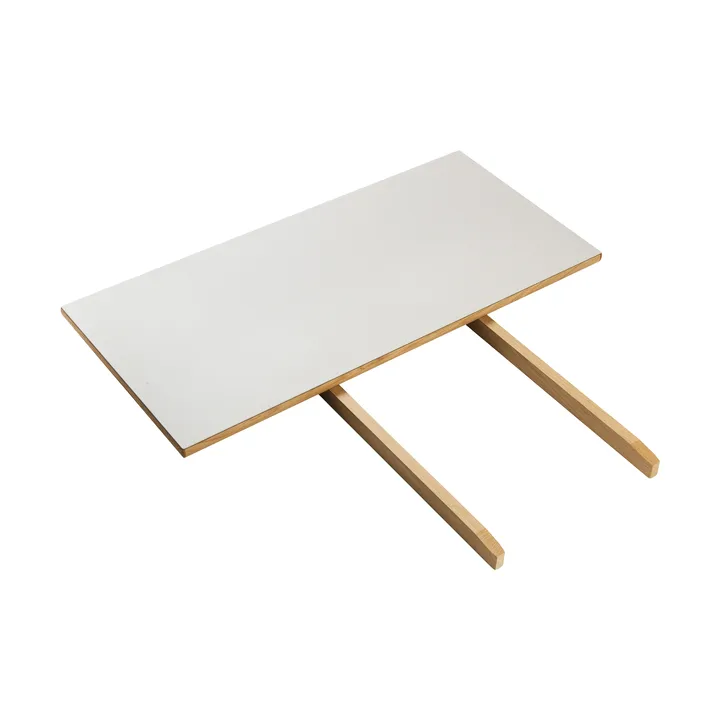 C35S extension leaf 95x45 cm - Light grey linoleum–oak natural water-based lacquer - FDB Møbler