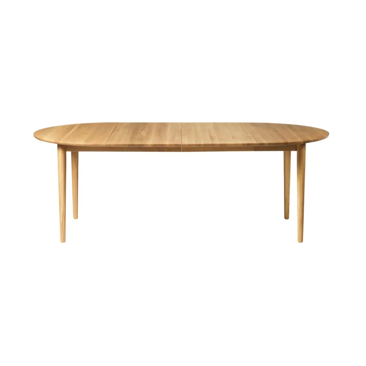 C62E Bjørk dining table with 2 extension leaves, Oak solid oiled FDB Møbler