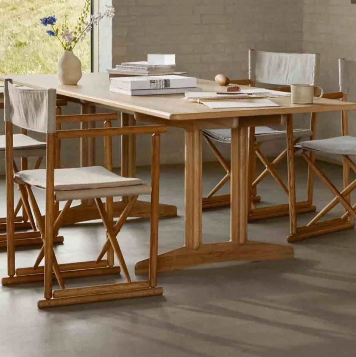 C64 Shaker dining table 90x180 cm, Oak solid oiled FDB Møbler