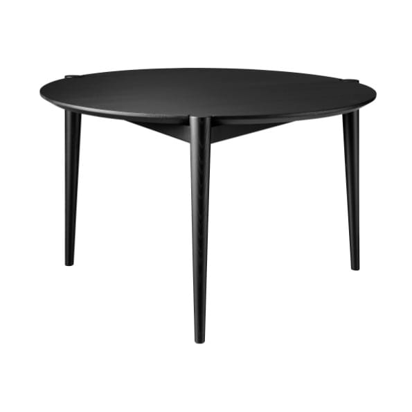D102 Søs coffee table Ø70 cm - Oak black painted - FDB Møbler