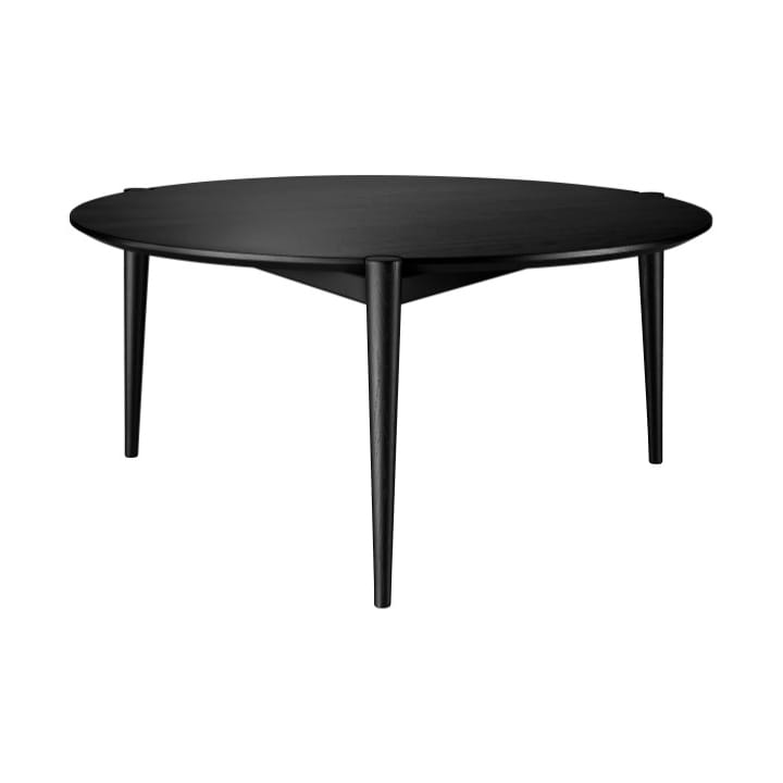 D102 Søs coffee table Ø85 cm - Oak black painted - FDB Møbler
