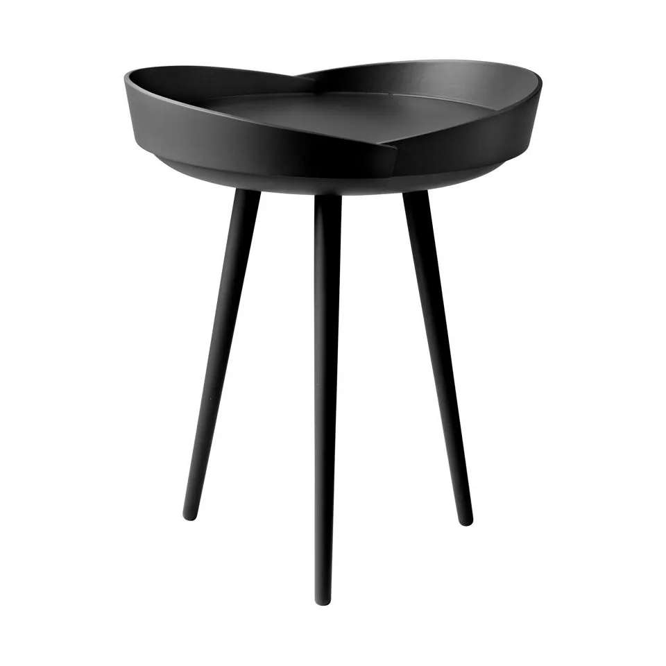 D106 Bakkedal tray table Ø38 cm, Beech black painted FDB Møbler